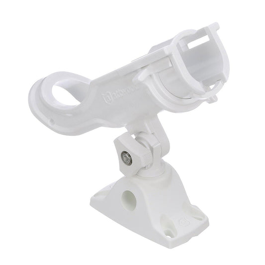 Attwood Heavy-Duty Adjustable Rod Holder w/Combo Mount - White - Skoutley Outdoors LLC