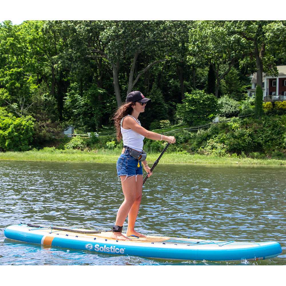 Solstice Watersports 10'6" Rambler Inflatable Stand-Up Paddleboard/Kayak 2-In-1 Kit w/Seat & Convertible Paddle - Orange - Skoutley Outdoors LLC