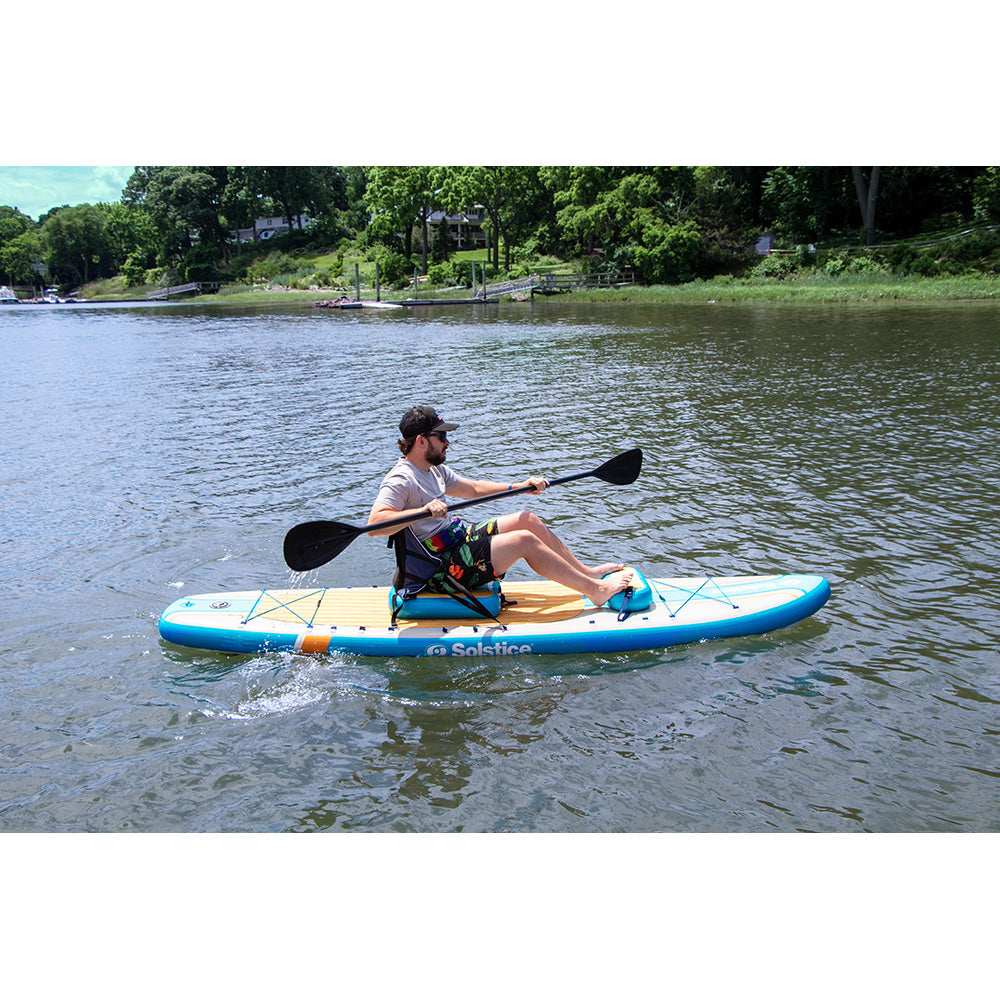 Solstice Watersports 10'6" Rambler Inflatable Stand-Up Paddleboard/Kayak 2-In-1 Kit w/Seat & Convertible Paddle - Orange - Skoutley Outdoors LLC