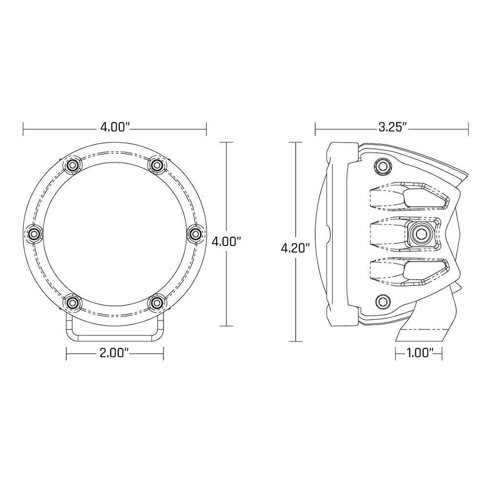 RIGID Industries 360-Series 4" LED SAE Fog Beam - White - Set of 2 - Skoutley Outdoors LLC