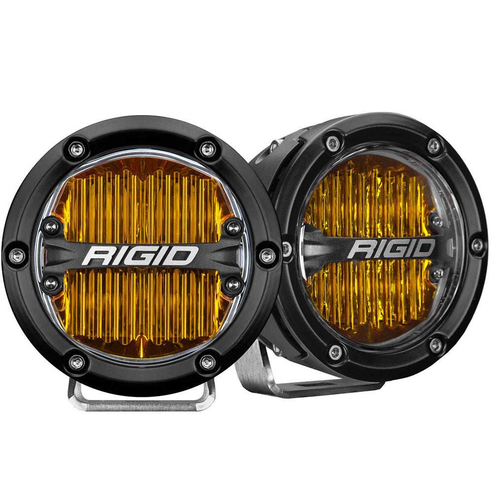 RIGID Industries 360-Series 4" LED SAE Fog Beam - Yellow - Set of 2 - Skoutley Outdoors LLC