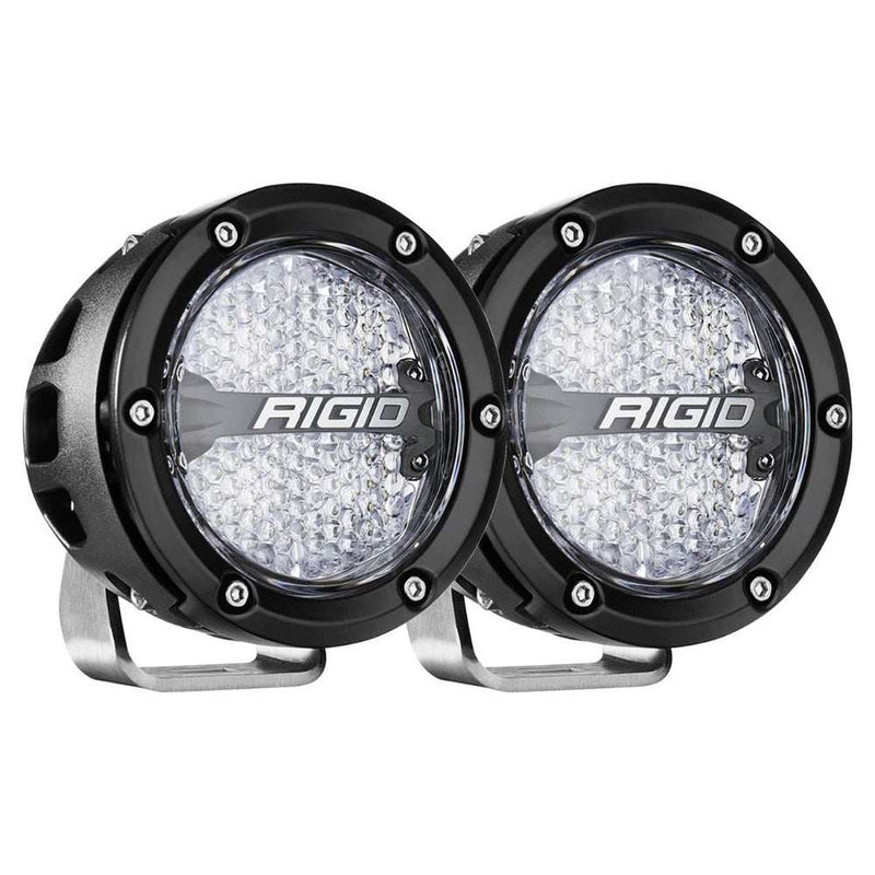 Load image into Gallery viewer, RIGID Industries 360-Series RGBW 4&quot; Offroad Lamp Diffused Beam w/RGBW Backlight Pods - Set of 2 - Skoutley Outdoors LLC
