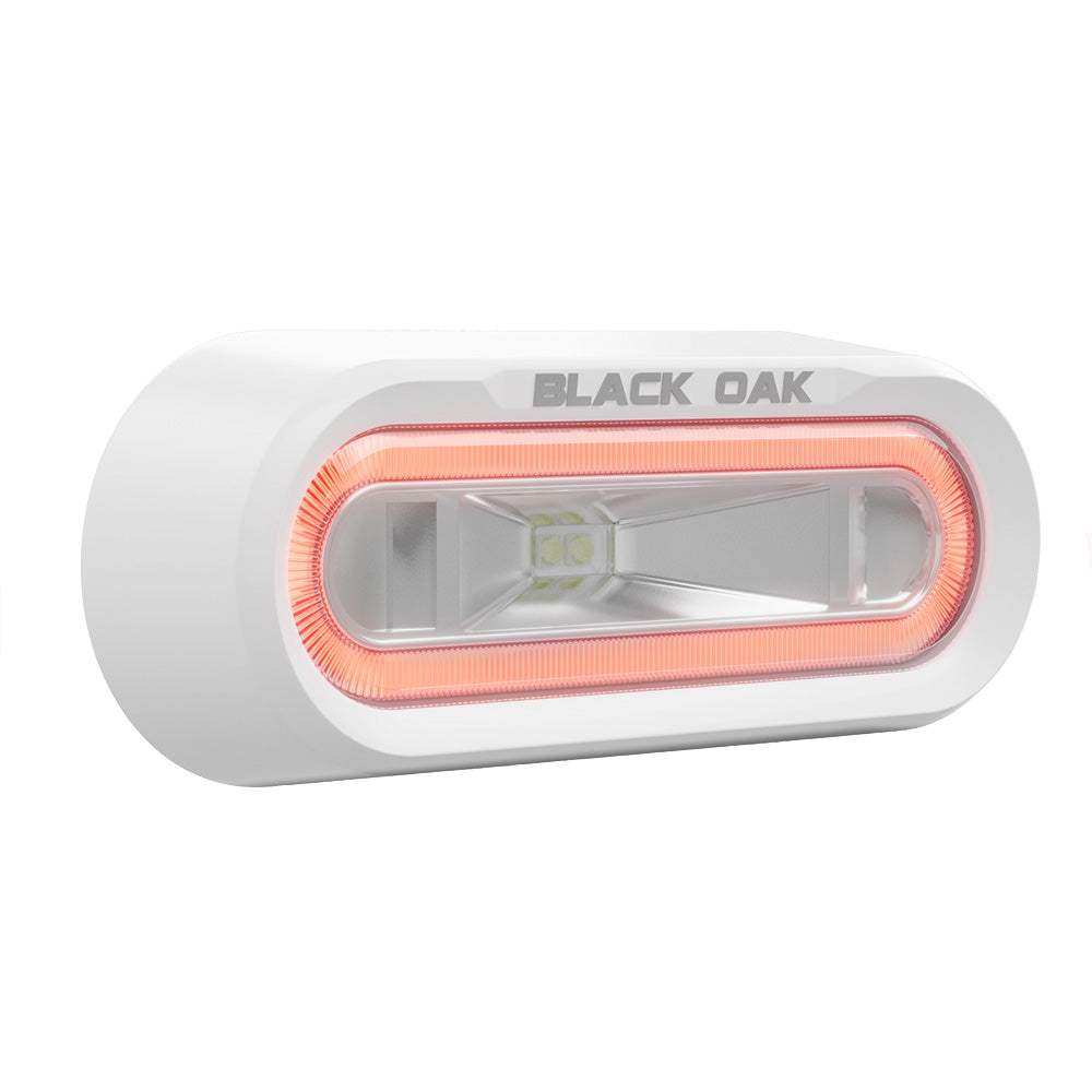 Black Oak Low Pro™ Off Road Spreader Light - Bracket Mount - White Housing - Red LED - Skoutley Outdoors LLC