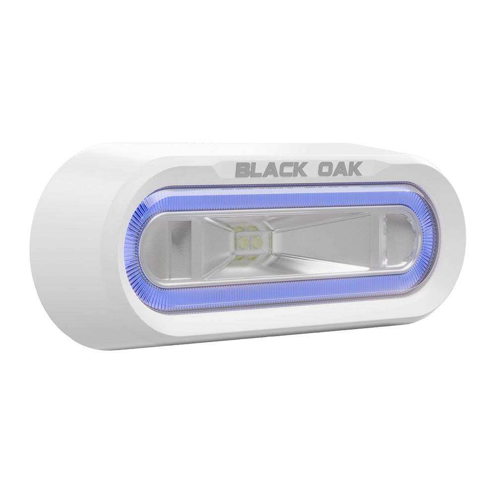 Black Oak Low Pro™ Off Road Spreader Light - Bracket Mount - White Housing - Blue LED - Skoutley Outdoors LLC