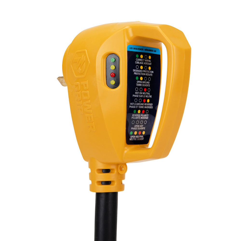 Camco Power Grip RV 12" 30Amp Circuit Analyzer Dogbone - Integrated Surge Protection - Skoutley Outdoors LLC