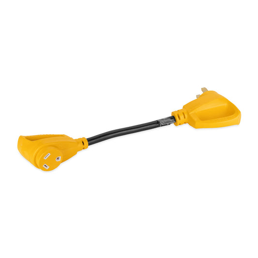 Camco Power Grip 18" Dogbone Adapter - 50 Amp Male/30 Amp Female - Skoutley Outdoors LLC