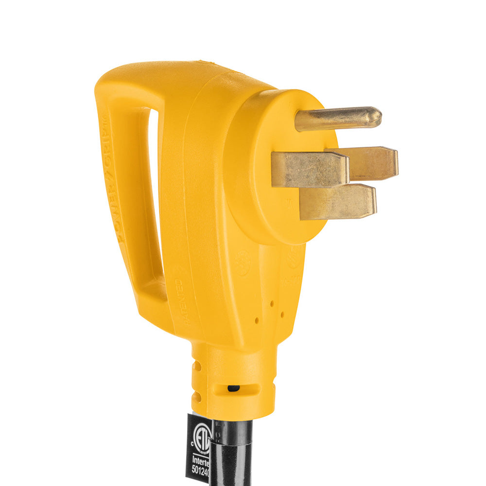 Camco Power Grip 18" Dogbone Adapter - 50 Amp Male/30 Amp Female - Skoutley Outdoors LLC