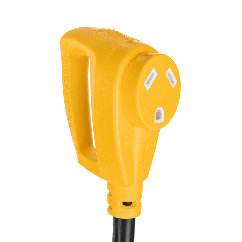 Camco Power Grip 18" Dogbone Adapter - 50 Amp Male/30 Amp Female - Skoutley Outdoors LLC