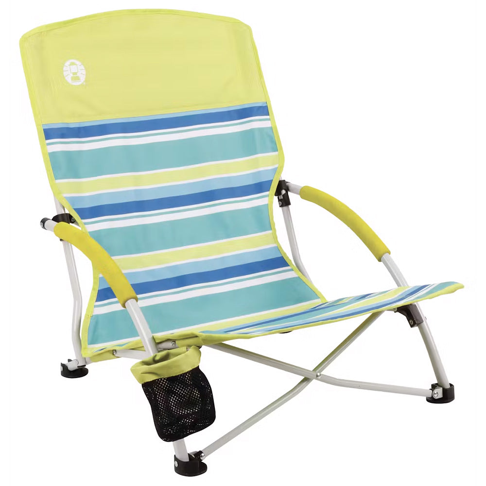 Coleman Utopia Breeze™ Beach Sling Chair - Yellow/Blue - Skoutley Outdoors LLC