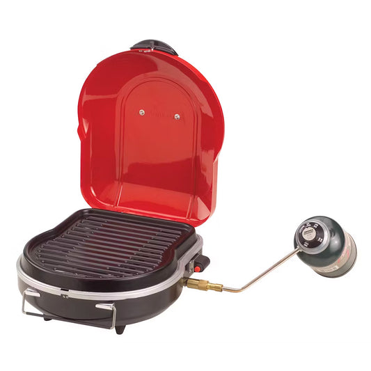 Coleman Fold N Go™+ Propane Grill - Red - Skoutley Outdoors LLC