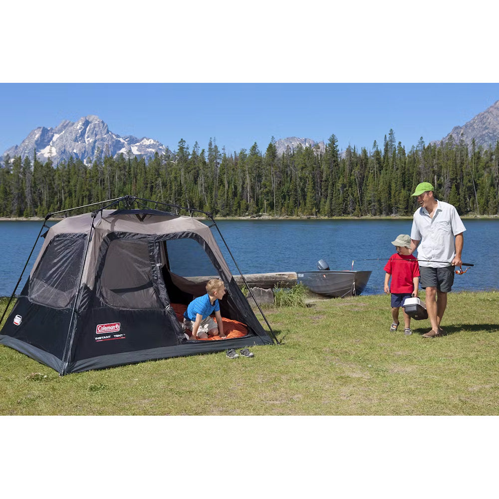 Coleman 4-Person Cabin Camping Tent w/Instant Setup - Black - Skoutley Outdoors LLC