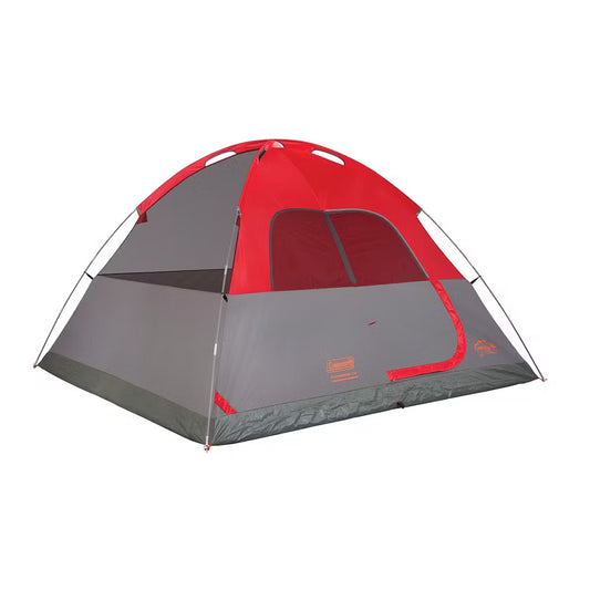 Coleman 6-Person Flatwoods II™ Lightweight Dome Camping Tent - Red - Skoutley Outdoors LLC