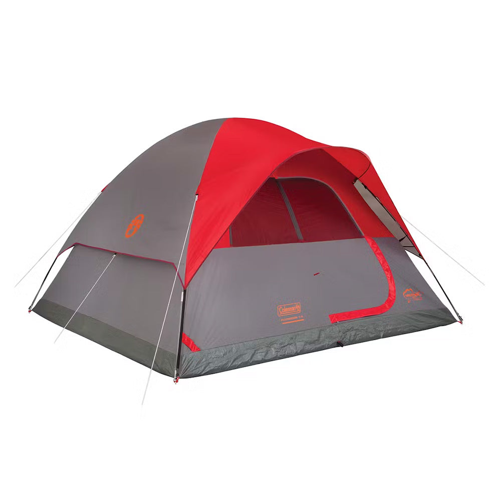 Coleman 6-Person Flatwoods II™ Lightweight Dome Camping Tent - Red - Skoutley Outdoors LLC