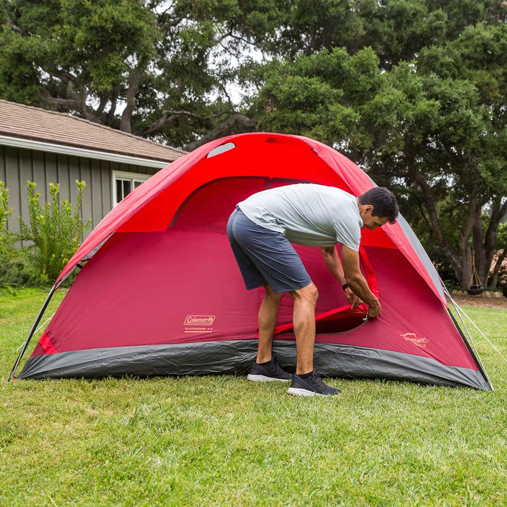 Coleman 6-Person Flatwoods II™ Lightweight Dome Camping Tent - Red - Skoutley Outdoors LLC