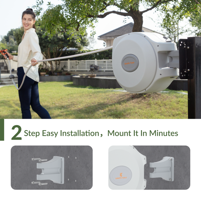 Load image into Gallery viewer, Retractable Garden Hose Reel-5/8 in-65ft
