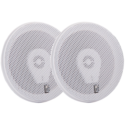 Poly-Planar MA-8505W 5" 200 Watt Titanium Series Speakers - White - Skoutley Outdoors LLC
