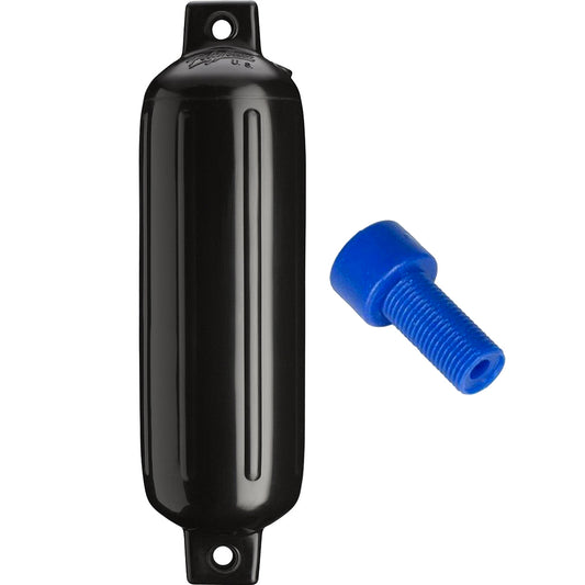 Polyform G-3 Twin Eye Fender 5.5" x 19" - Black w/Air Adapter - Skoutley Outdoors LLC