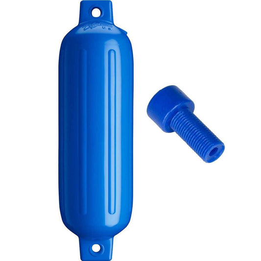 Polyform G-3 Twin Eye Fender 5.5" x 19" - Blue w/Adapter - Skoutley Outdoors LLC