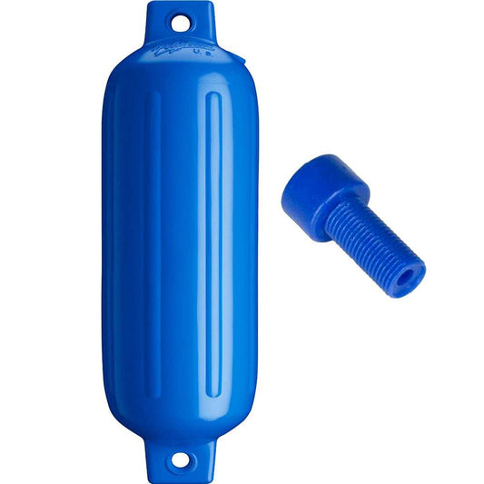Polyform G-4 Twin Eye Fender 6.5" x 22" - Blue w/Adapter - Skoutley Outdoors LLC
