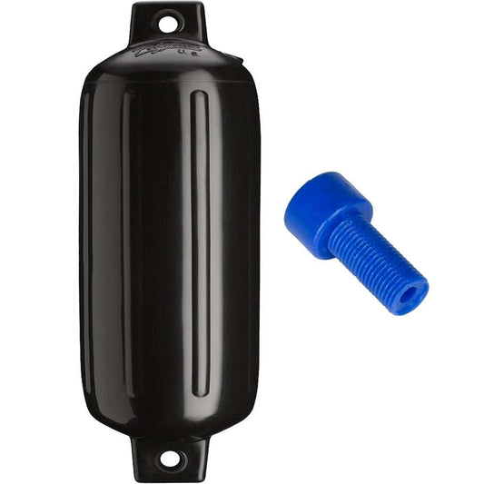 Polyform G-5 Twin Eye Fender 8.8" x 26.8" - Black w/Adapter - Skoutley Outdoors LLC