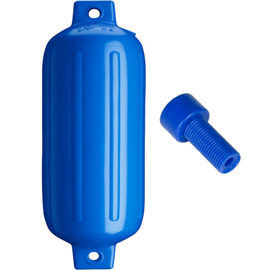 Polyform G-5 Twin Eye Fender 8.8" x 26.8" - Blue w/Adapter - Skoutley Outdoors LLC