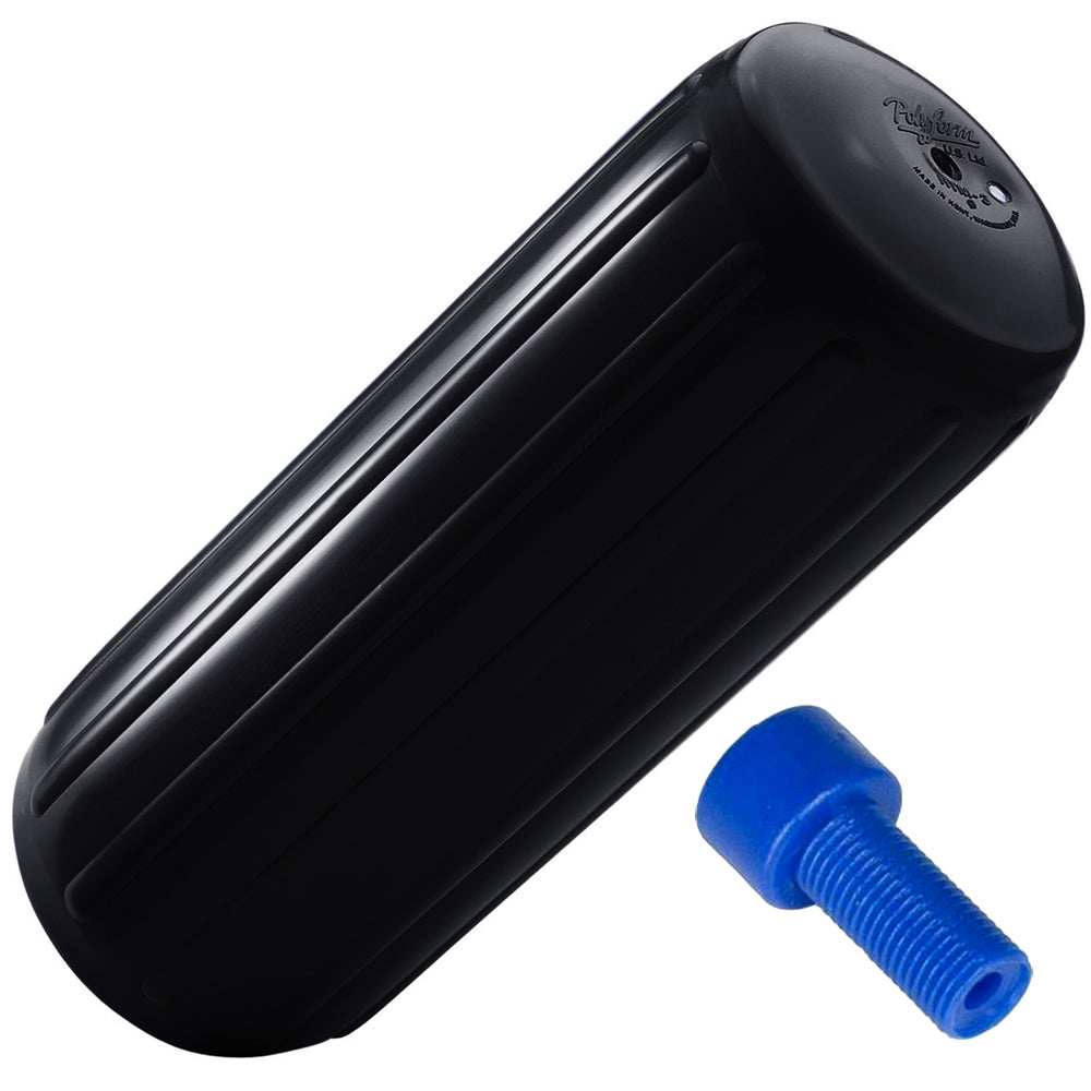 Polyform HTM-3 Fender 10.5" x 27" - Black w/Adapter - Skoutley Outdoors LLC