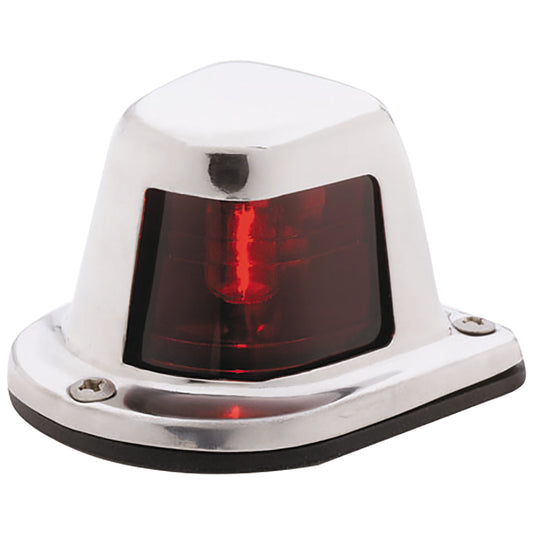 Attwood 1-Mile Deck Mount, Red Sidelight - 12V - Stainless Steel Housing - Skoutley Outdoors LLC