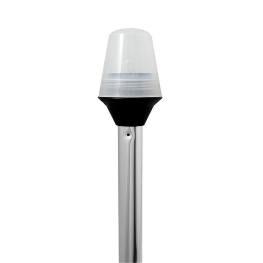 Attwood Frosted Globe All-Around Pole Light w/2-Pin Locking Collar Pole - 12V - 36" - Skoutley Outdoors LLC