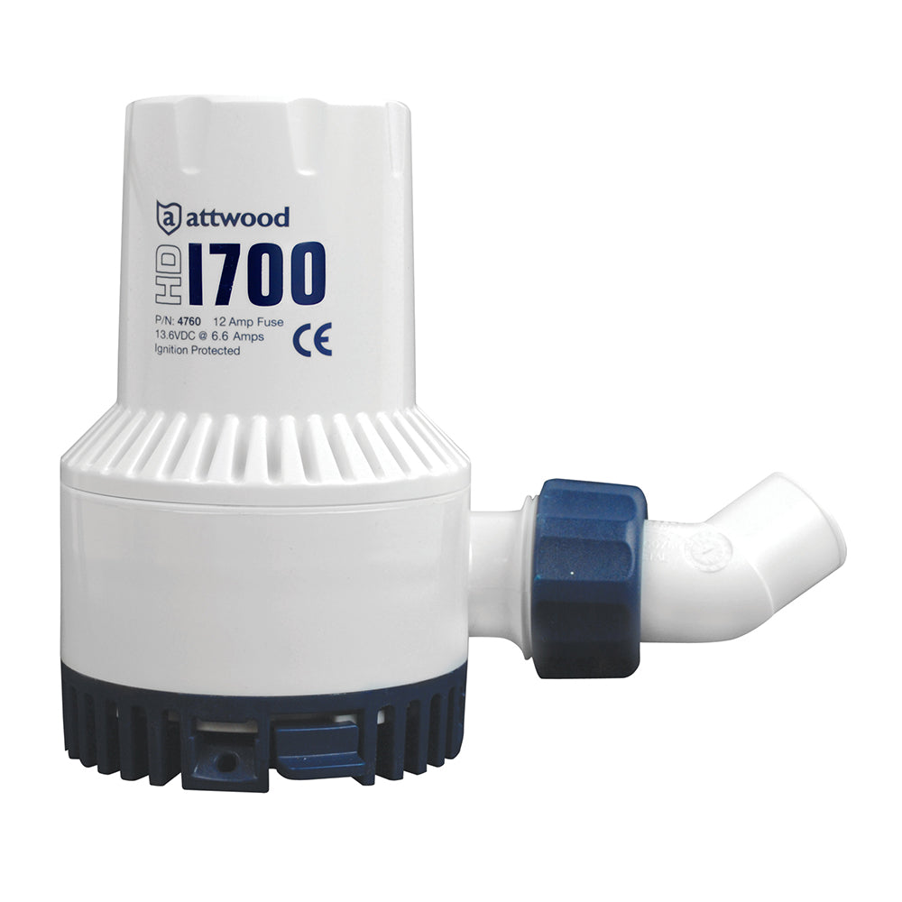 Attwood Heavy-Duty Bilge Pump 1700 Series - 12V - 1700 GPH - Skoutley Outdoors LLC