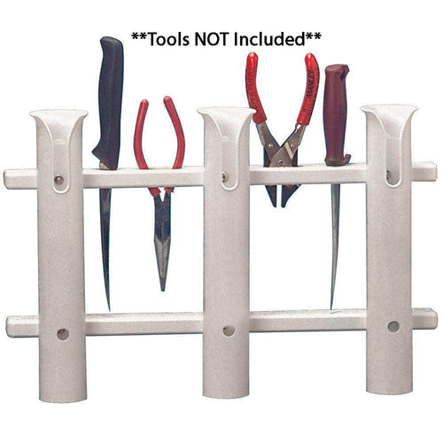TACO 3-Rod Poly Rod Rack - White - Skoutley Outdoors LLC