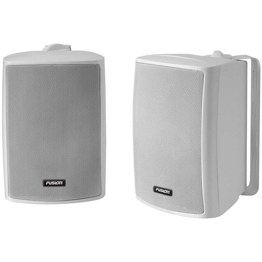 Fusion 4" Compact Marine Box Speakers - (Pair) White - Skoutley Outdoors LLC