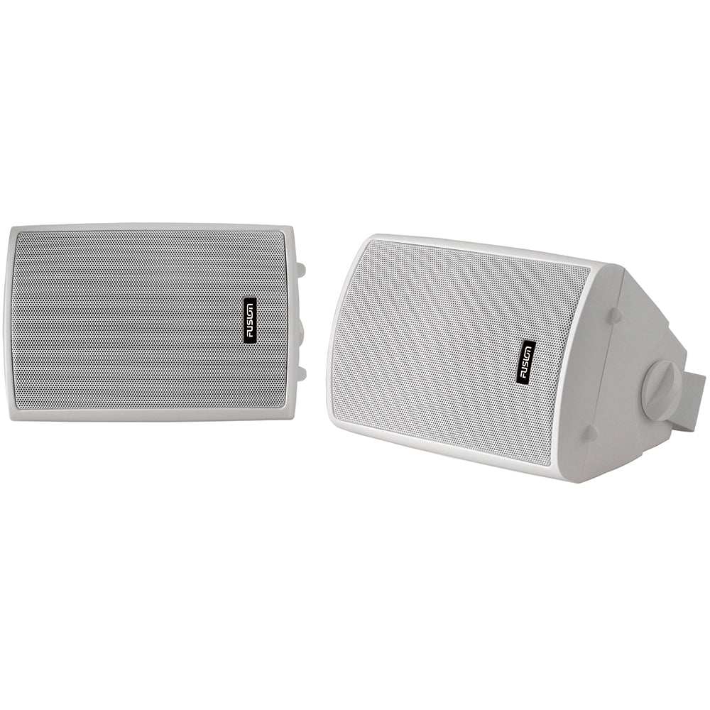 Fusion 4" Compact Marine Box Speakers - (Pair) White - Skoutley Outdoors LLC