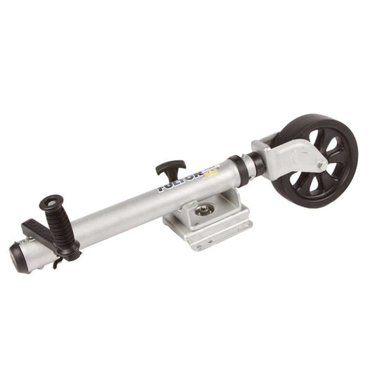 Fulton XLT 1500 lbs. Swing Away Bolt-On Jack w/12" Travel & 8" Poly Wheel - Sharkskin Finish - Skoutley Outdoors LLC