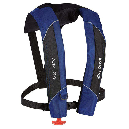 Onyx A/M-24 Automatic/Manual Inflatable PFD Life Jacket - Blue - Skoutley Outdoors LLC