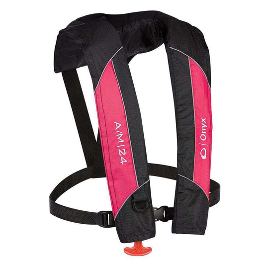 Onyx A/M-24 Automatic/Manual Inflatable PFD Life Jacket - Pink - Skoutley Outdoors LLC