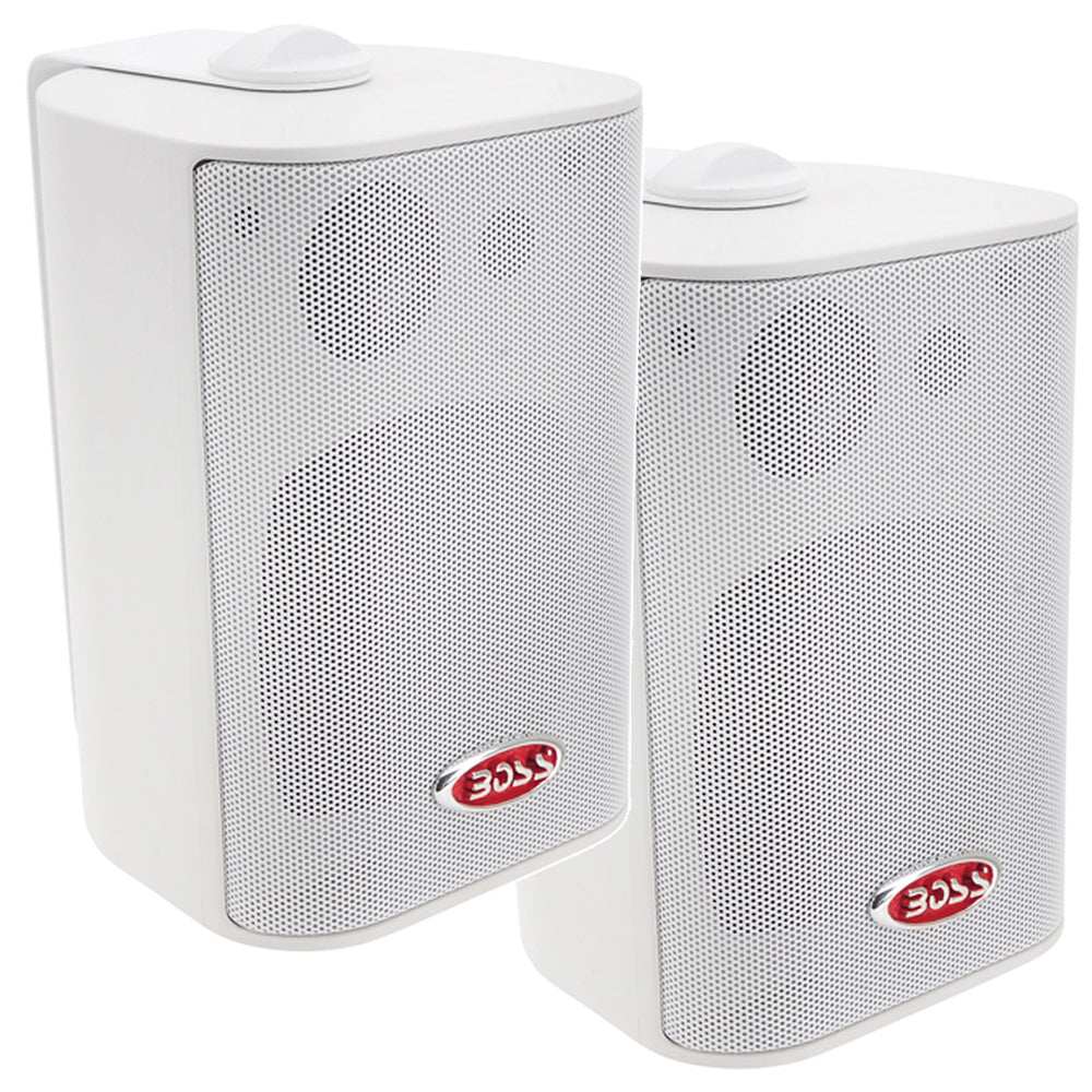 Boss Audio 4" MR4.3W Box Speakers - White - 200W - Skoutley Outdoors LLC