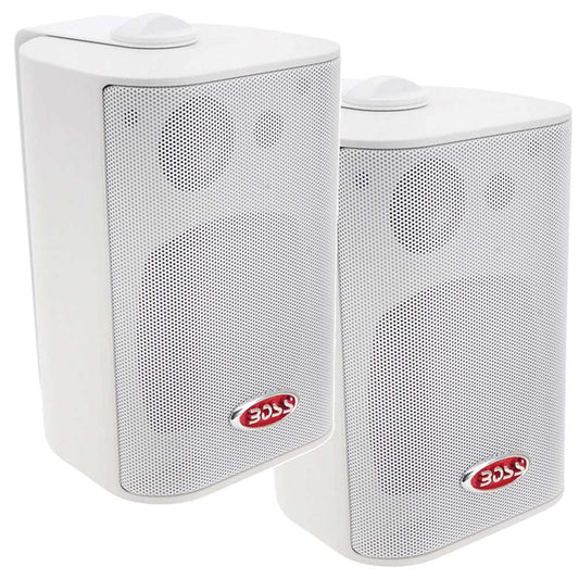 Boss Audio 4" MR4.3W Box Speakers - White - 200W - Skoutley Outdoors LLC