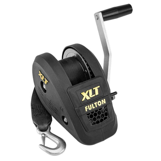 Fulton 1500lb Single Speed Winch w/20' Strap Included - Black Cover - Skoutley Outdoors LLC