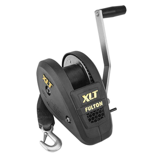 Fulton 1800lb Single Speed Winch w/20' Strap Included - Black Cover - Skoutley Outdoors LLC