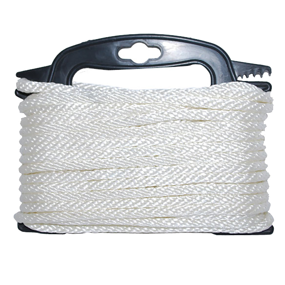 Attwood Braided Nylon Rope - 3/16" x 100' - White - Skoutley Outdoors LLC