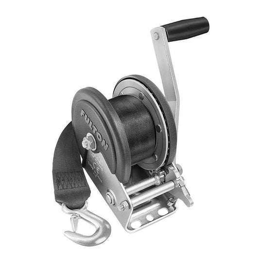 Fulton 1500lb Single Speed Winch w/20' Strap & Cover - Skoutley Outdoors LLC