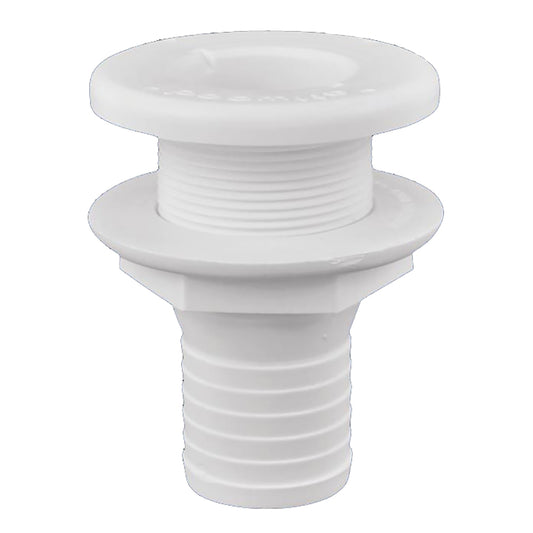Attwood Plastic Thru-Hull Fitting - 1-1/2" - White - Skoutley Outdoors LLC