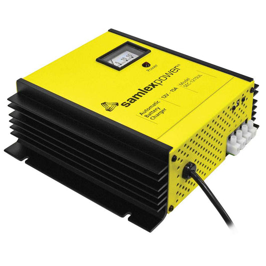 Samlex 15A Battery Charger - 12V - 3-Bank - 3-Stage w/Dip Switch & Lugs - Skoutley Outdoors LLC
