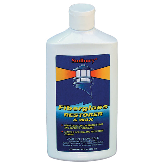 Sudbury One Step Fiberglass Restorer & Wax - 16oz Liquid - Skoutley Outdoors LLC