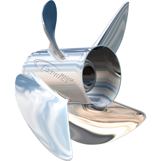 Turning Point Express® Mach4™ - Right Hand - Stainless Steel Propeller - EX1/EX2-1423-4 - 4-Blade - 13" x 23 Pitch - Skoutley Outdoors LLC
