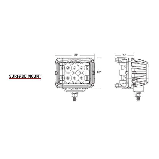 RIGID Industries D-SS PRO Flood LED Surface Mount - Pair - White - Skoutley Outdoors LLC