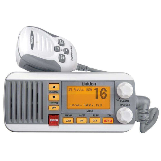 Uniden UM435 Fixed Mount VHF Radio - White - Skoutley Outdoors LLC