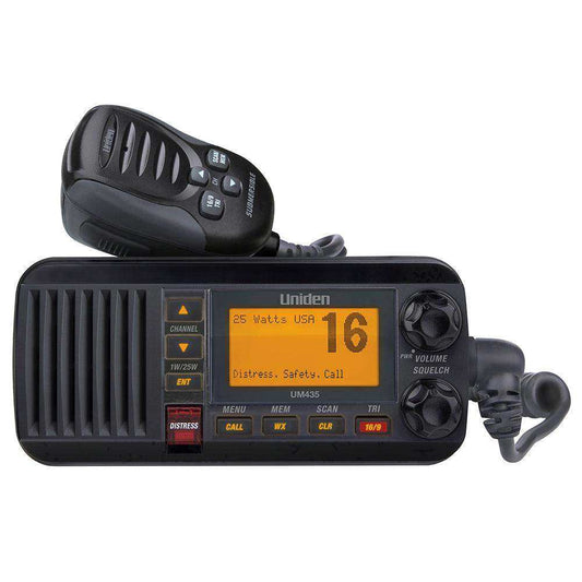 Uniden UM435 Fixed Mount VHF Radio - Black - Skoutley Outdoors LLC