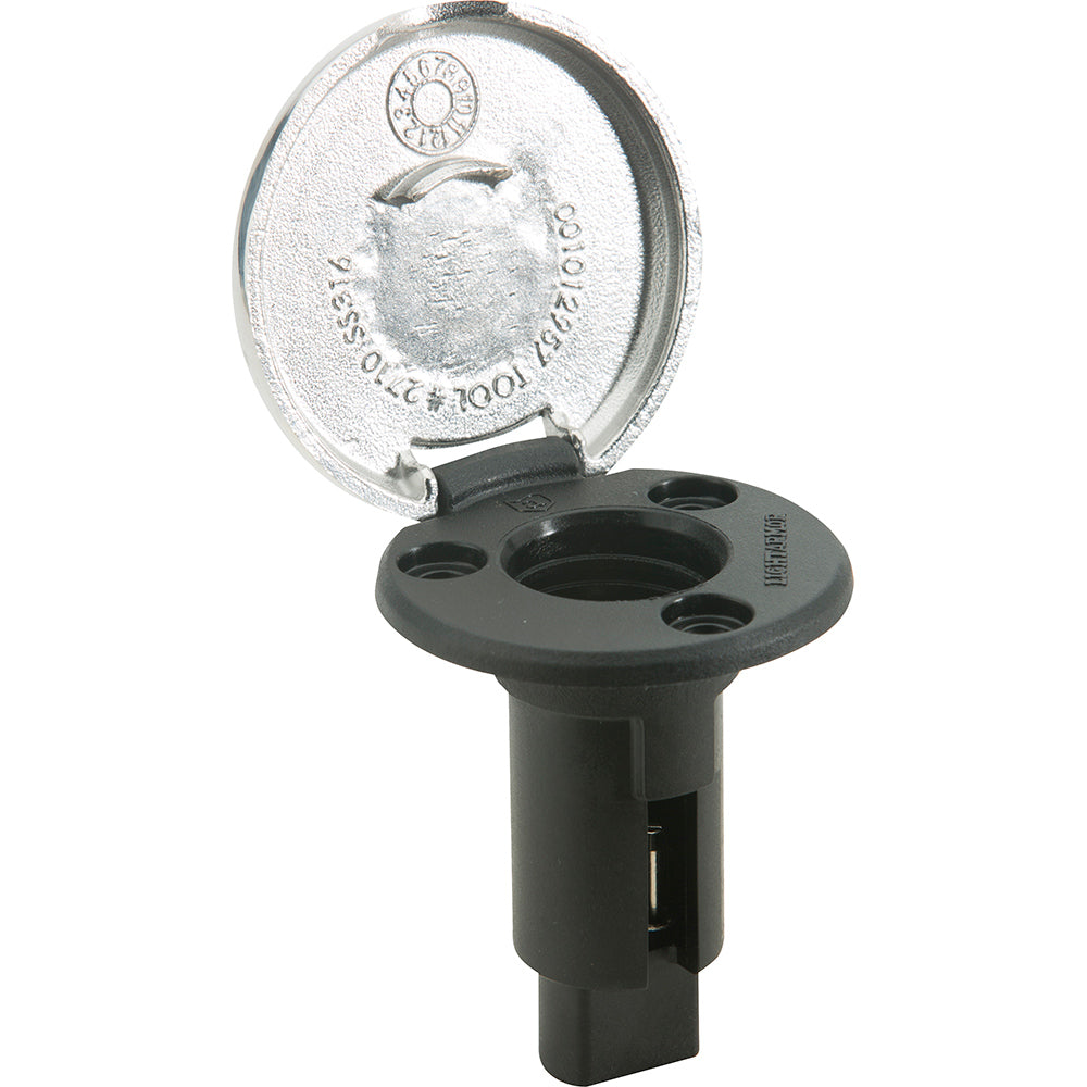 Attwood LightArmor Plug-In Base - 2 Pin - Stainless Steel - Round - Skoutley Outdoors LLC