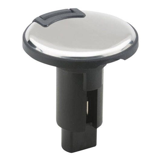 Attwood LightArmor Plug-In Base - 3 Pin - Stainless Steel - Round - Skoutley Outdoors LLC